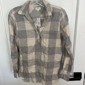 J. Crew Factory Gray Plaid Shirt